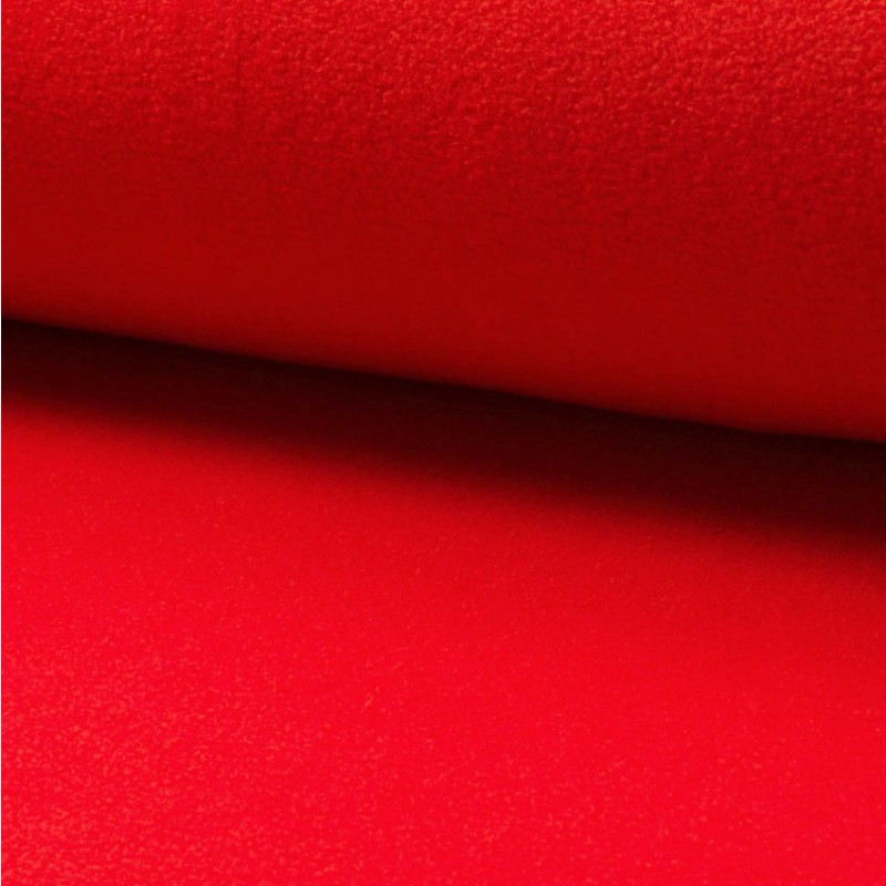Fleece rot Fleece & Flausch Uni Fleece, Flausch & Strick Stoffe
