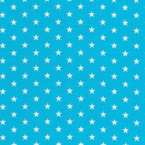 Baumwolle beschichtet Sterne türkis 50 x 70 cm Stück