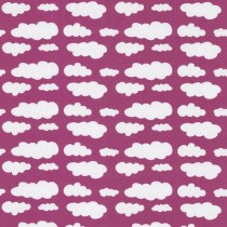 Wolken beere Stretchjersey 195 cm Reststück