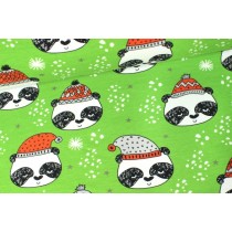 Panda Winter grün Stretchsweat