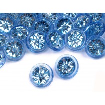 Knopf Crystal blau