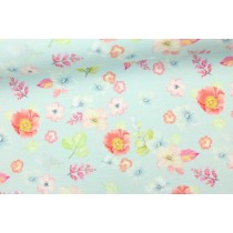 Blumenliebe Babyblau Jersey