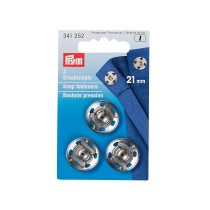 Prym Annäh-Druckknöpfe 21 mm silber