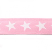 Sternen Gummiband rosa 40 mm