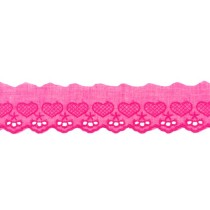 Spitze Herzen pink 50 mm