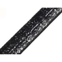 Glitzerband Lurex schwarz