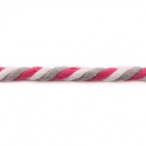 Kordel gedreht 12 mm pink-weiß-grau