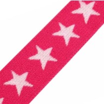 Sternen Gummiband pink 20 mm