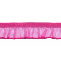 Rüschengummi Organza pink