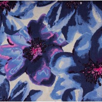 Viskosejersey Flowers blau