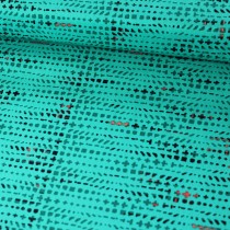 Muster auf smaragd Baumwoll Webstoff