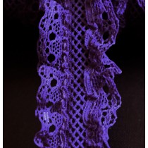 Rüschenband elastisch lila