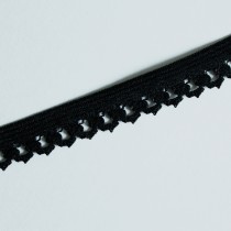 Rüschengummi 18 mm schwarz