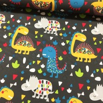 Softshell Dinos dunkelgrau 75 cm Reststück