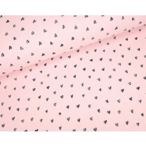Little Hearts French Terry rosa