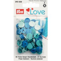 Prym Love Color Snaps mint-türkis-blau