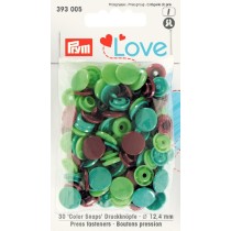 Prym Love Color Snaps grün-smaragd-braun