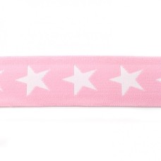 Sternen Gummiband rosa 40 mm