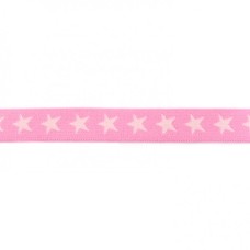 Sternen Gummiband rosa 20 mm