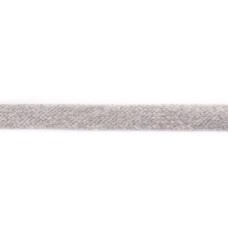 Baumwoll Kordel flach 17 mm hellgrau meliert