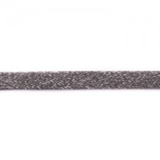 Baumwoll Kordel flach 17 mm dunkelgrau meliert
