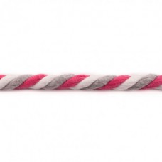 Kordel gedreht 12 mm pink-weiß-grau