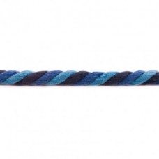 Kordel gedreht 12 mm dunkelblau-blau-hellblau