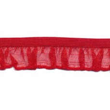 Rüschengummi Organza rot