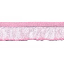 Rüschengummi Organza rosa 15 mm
