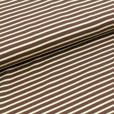 Streifen braun beige Stoffonkel Bio-Stretchjersey 30 cm Reststück