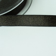 Glitzer-Satinband 15mm schwarz