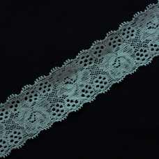 Spitzenband elastisch 35 mm hellgrau