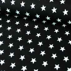 Sterne auf schwarz Baumwoll Webstoff