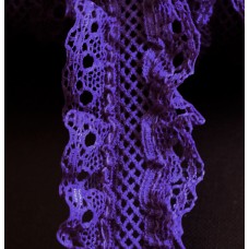 Rüschenband elastisch lila