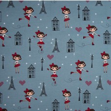 Fun in Paris Jersey 1m Stückware