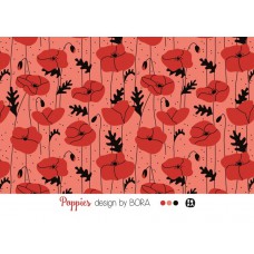 Poppies coral, Modal Lillestoff 