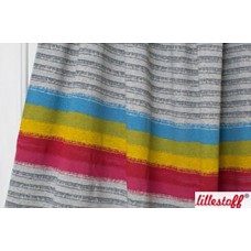 Regenbogenstreifen meliert Bio-Jersey Panel Lillestoff 