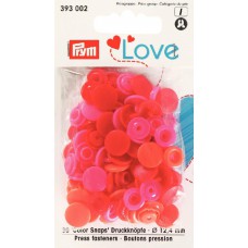 Prym Love Color Snaps lachs-rot-pink