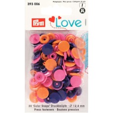 Prym Love Color Snaps orange-pink-lila