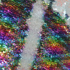 Pailletten "Magic" silber-Regenbogen 50x60 cm Stück